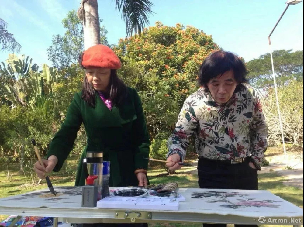 中国花鸟女画家石文君半窗花鸟一室馨香