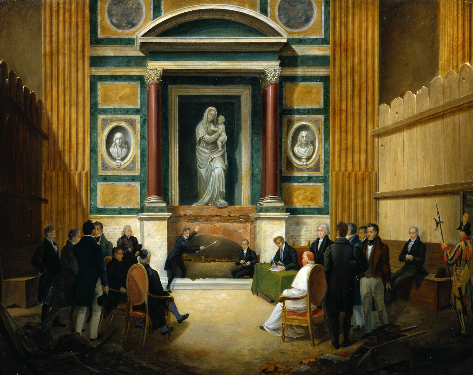 弗朗切斯科·迪欧菲比《1833年万神殿的拉斐尔开棺仪式》1836丹麦